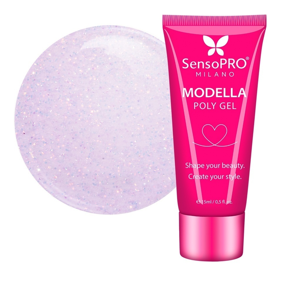 Polygel MODELLA SensoPRO Milano - Lilac Sheen, 15ml