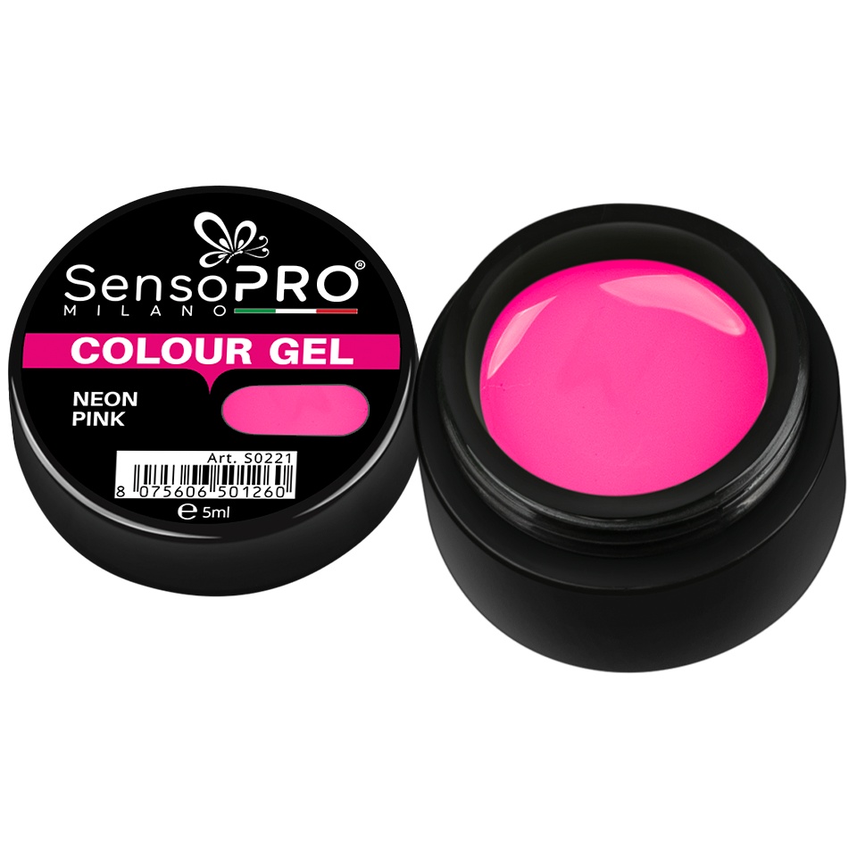 Gel UV Neon Pink SensoPRO, Pigment Intens, 5ml