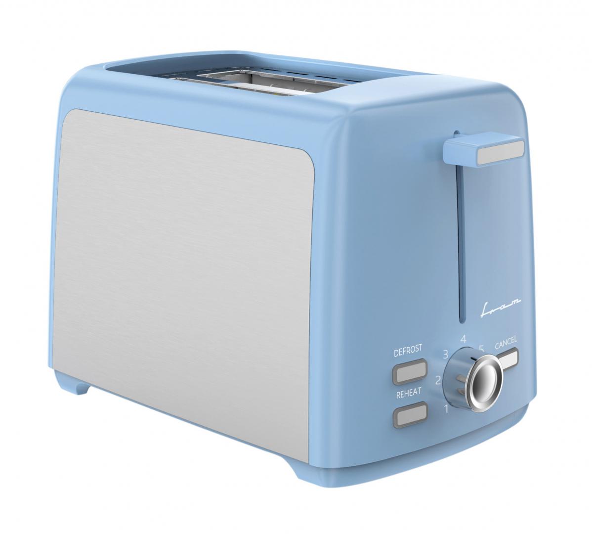 Prăjitor Pâine Fram FTP-8007SSBL, 800W, 2 Felii, Albastru