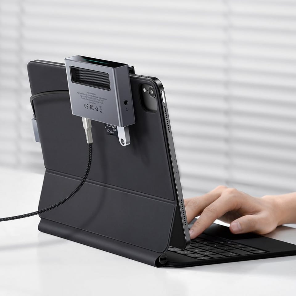 Docking Station Baseus CAHUB-DA0G USB-C Gri, HDMI 4K - imagine 8