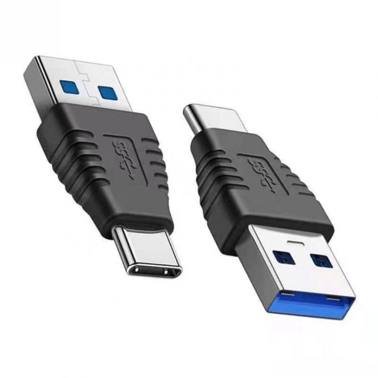 Adaptor OEM USB 3.2-A la USB Type-C T-T, 5 Gbps, negru