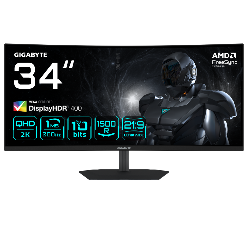 Monitor Gaming Gigabyte G34WQC2 34" Curved 200Hz WQHD