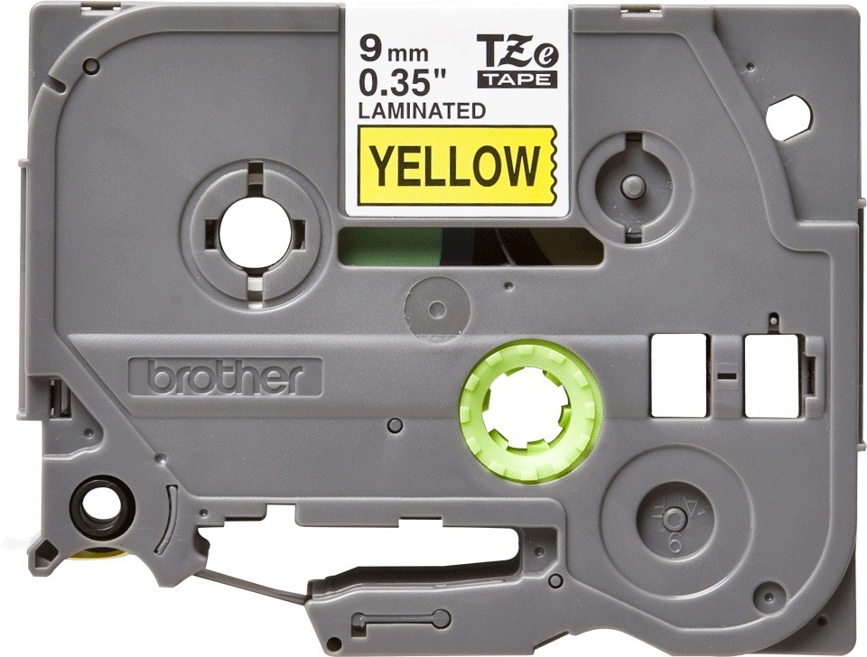 Banda Laminată Brother TZE621 Negru/Galben 9mm - Durabilă