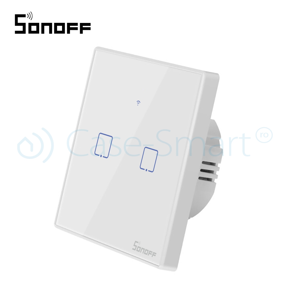 Sonoff T2EU2C Touch WiFi, Control Mobil, Dublu - imagine 4