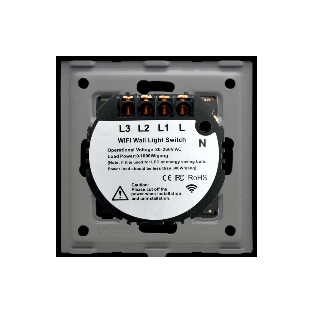 Intrerupator Triplu Wi-Fi Touch Sticla Luxion - imagine 8