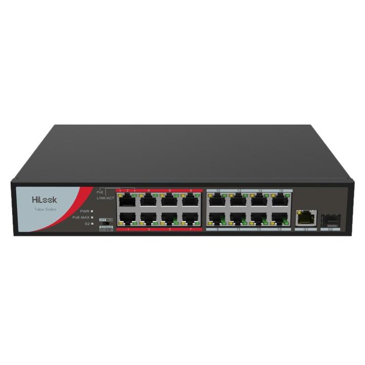 Switch PoE 16 porturi Hikvision HiLook NS-0318P-130(B)