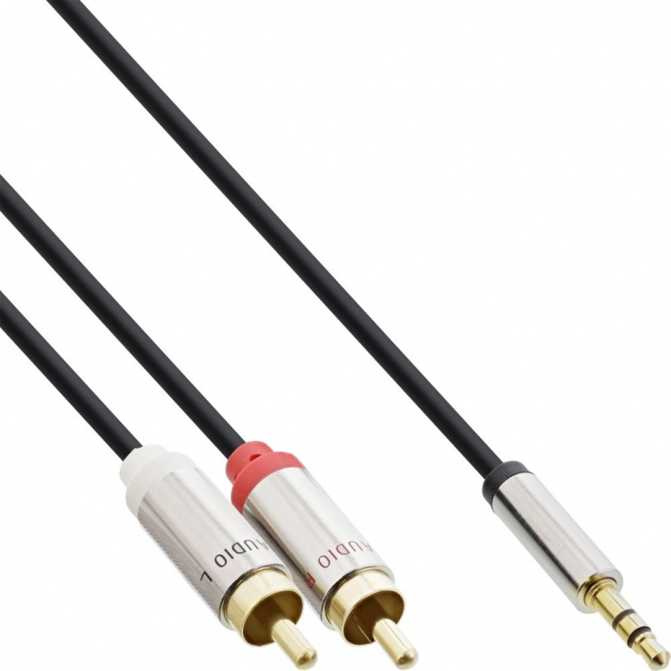Cablu Audio 3.5mm la 2x RCA 5m InLine
