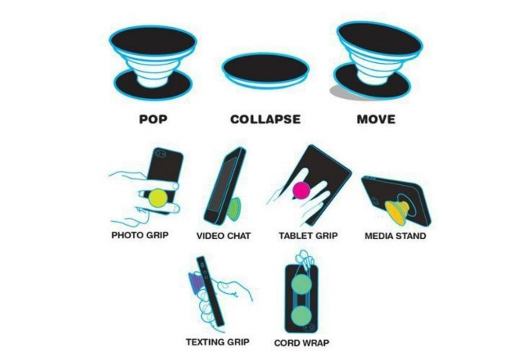 Popsocket Pegas Negru - Suport Telefon Elegant și Funcțional - imagine 2