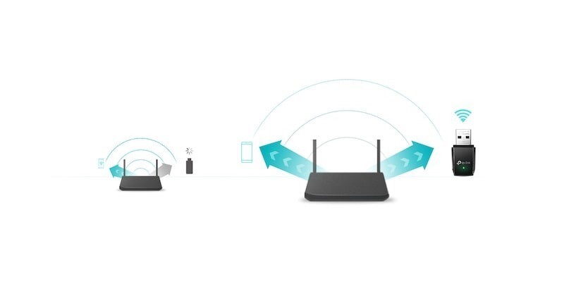 Adaptor Wireless USB TP-LINK Archer T3U AC1300 Dual-Band - imagine 3