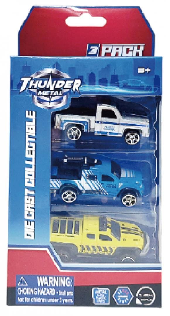 Set 3 Camionete Die Cast 1:64 - Cevodle, Mașinuțe Metal Rezistent - imagine 5