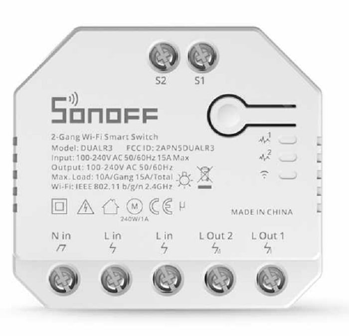 Sonoff DUAL R3 - Releu Wi-Fi Dual 10A Smart