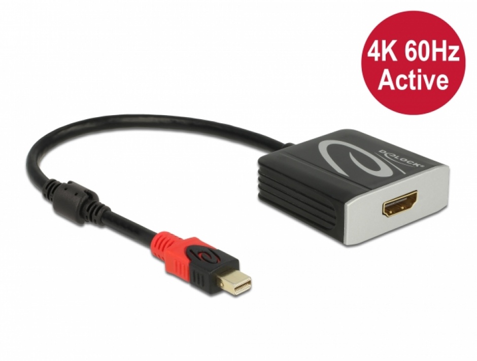 Adaptor Delock miniDP la HDMI 4K 60Hz HDR