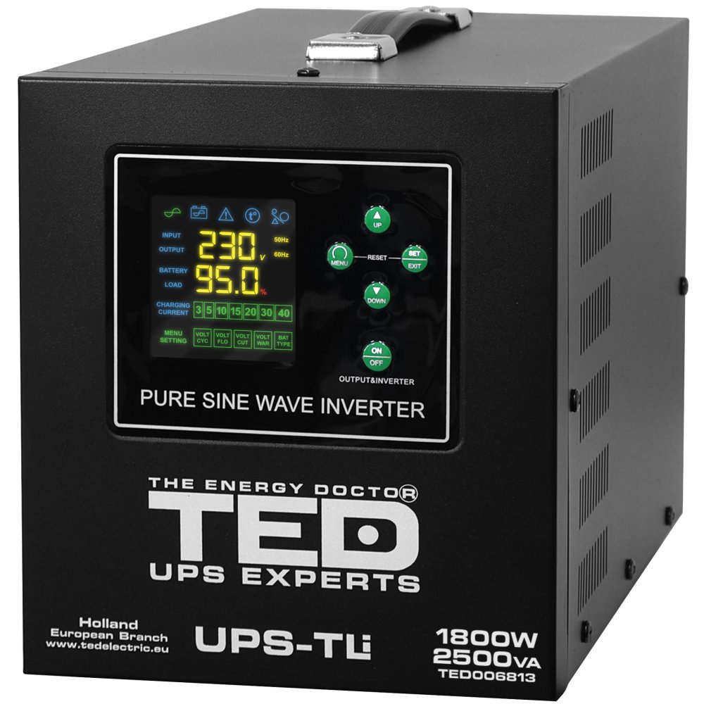 UPS Centrala Termica TED Electric 2500VA/1800W Sinus Pura