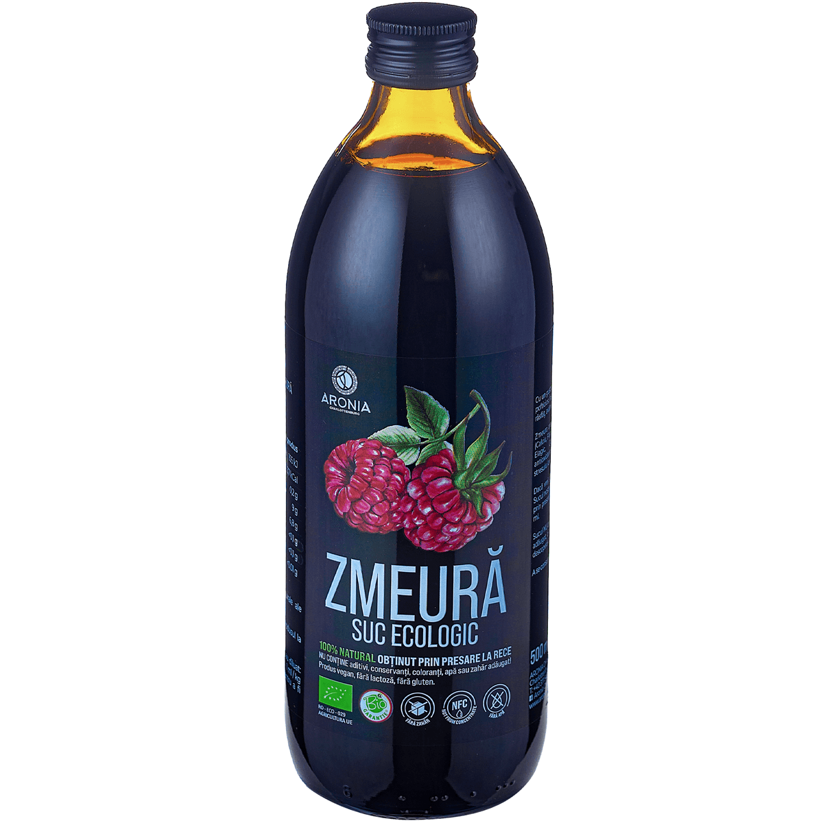 Suc de Zmeură ECO 500ml Aronia - Antioxidant Natural