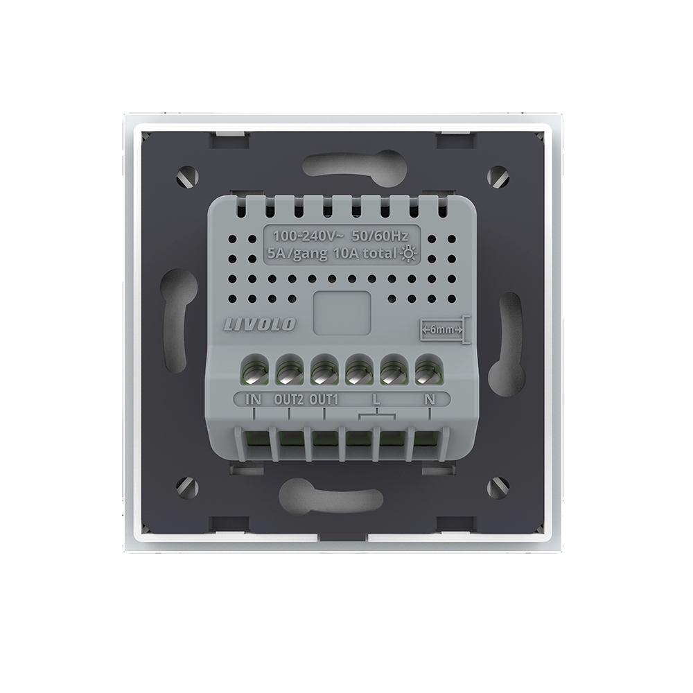 Intrerupator Dublu Touch LIVOLO cu Reset si Contact Uscat - imagine 4