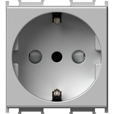 Modul Priză TEM Schuko Argint, 16A, IP20