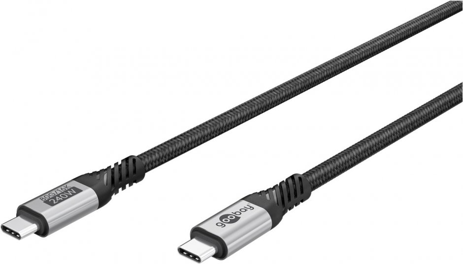 Cablu USB-C Goobay 240W 80Gbps 1.5m Negru