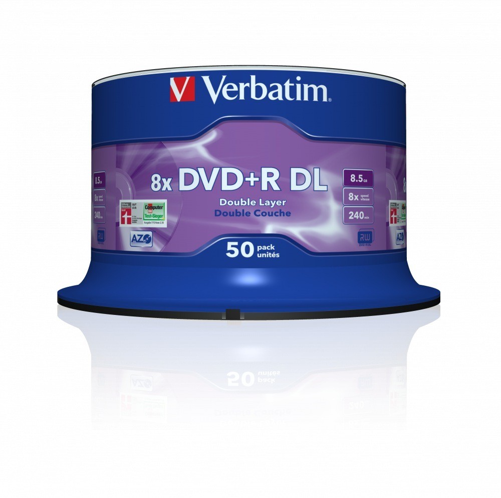 DVD+R Verbatim 8.5GB Double Layer 8x - 50 bucăți - imagine 2