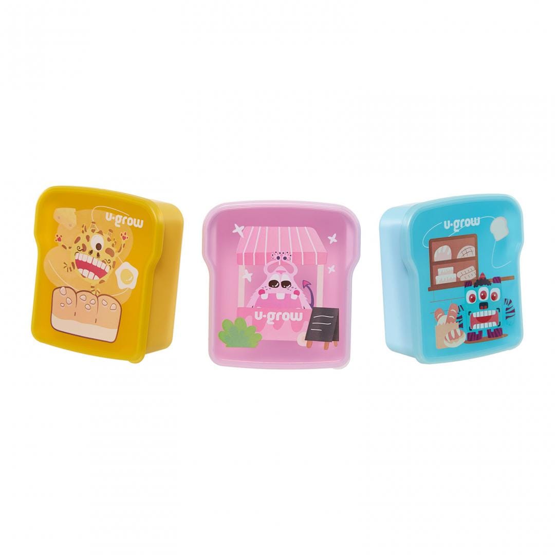 Set 3 Caserole Copii U-Grow 300ml - Fără BPA, Multicolor - imagine 6