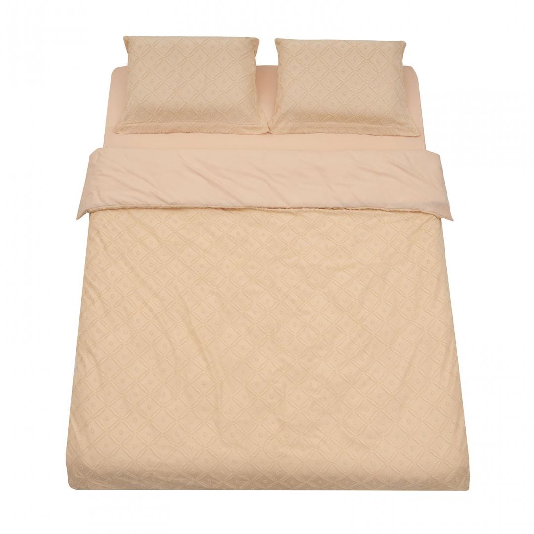 Lenjerie pat HEINNER KS cu broderie tuffată Crem - imagine 5