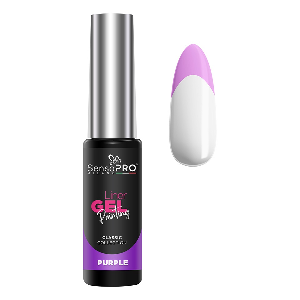 Liner Gel UV SensoPRO Purple 8ml - Pensulă Fină