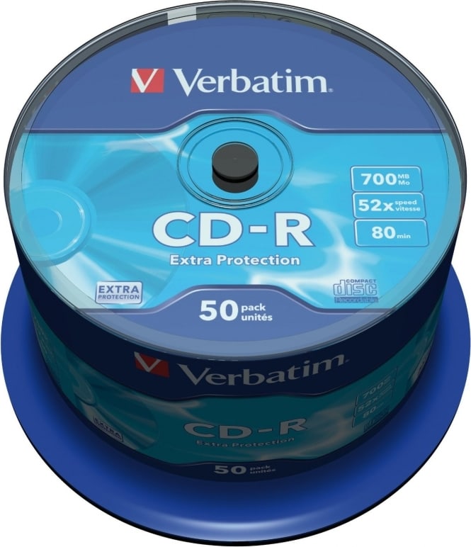 CD-R Verbatim 700MB 52x 50 buc - Calitate Superioară