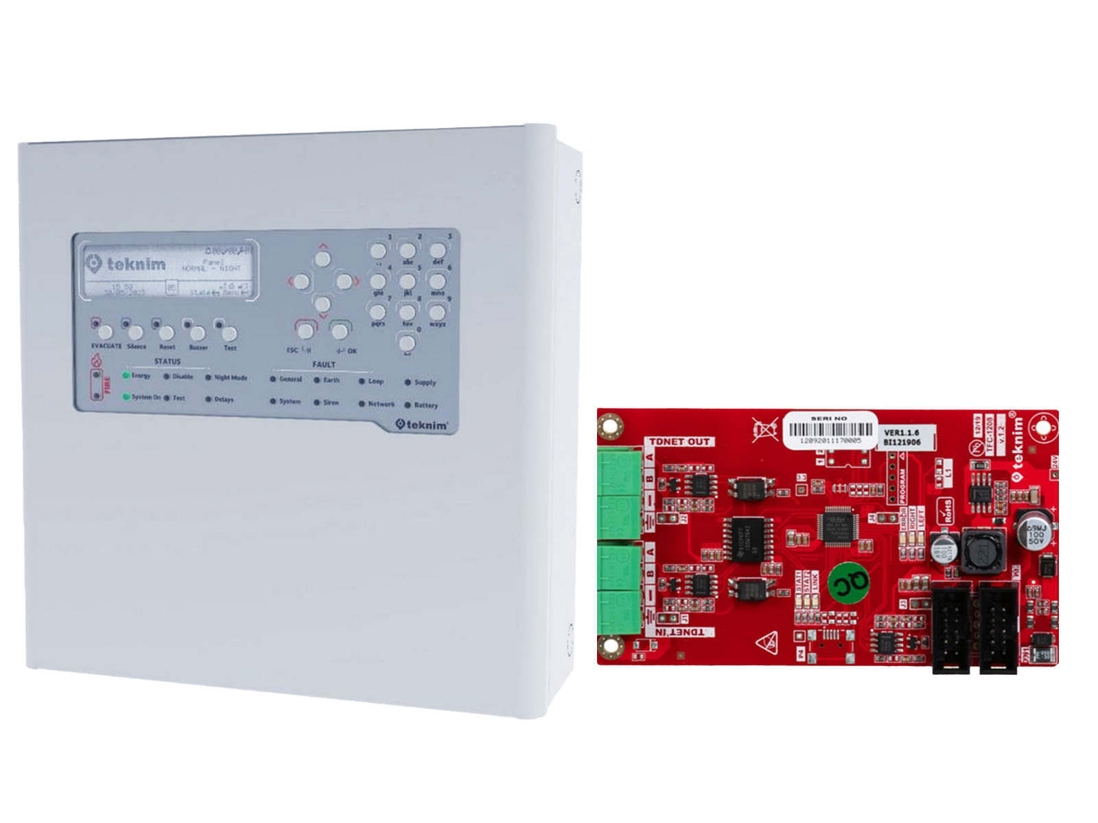 Kit Centrală Incendiu Teknim 4 Bucle Adresabile