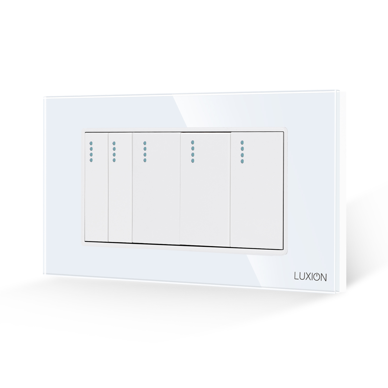 Întrerupător 5 posturi LUXION sticlă 4M