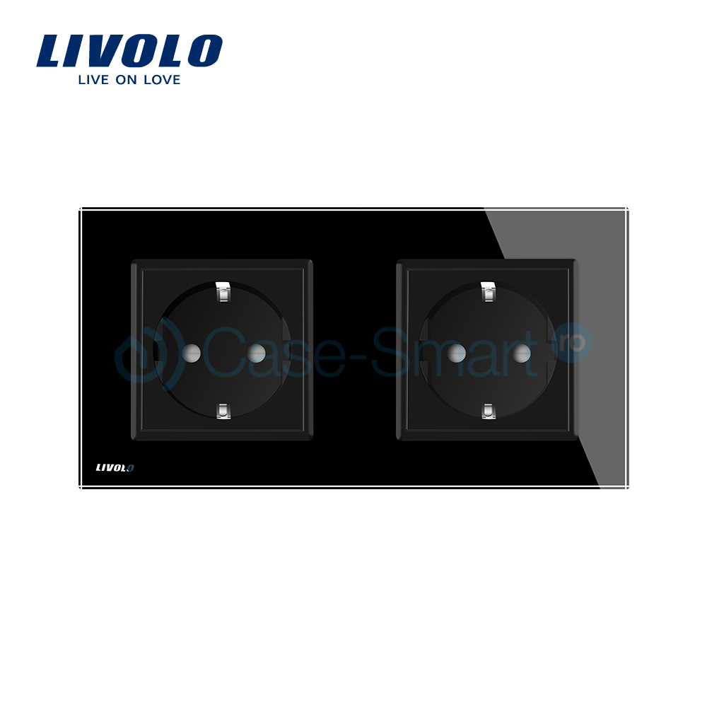 Priză Dublă Livolo cu Ramă Sticlă | Design Premium - imagine 8