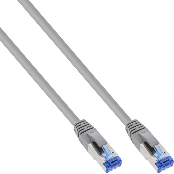 Cablu Patch Cord InLine Cat.6A 0.25m S/FTP Gri