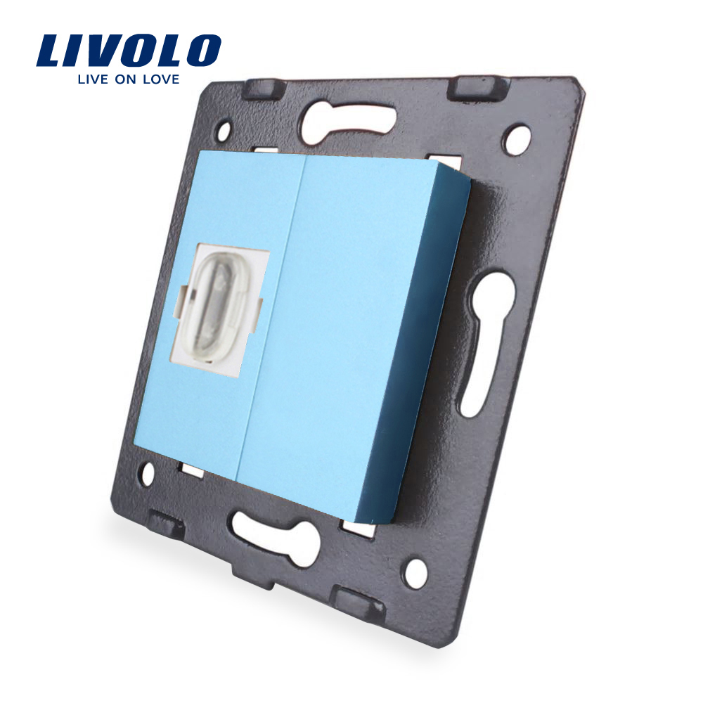 Priză HDMI Livolo, Metal/Plastic, Negru - imagine 8