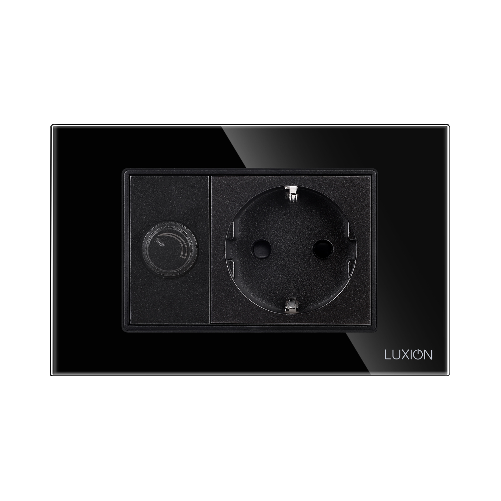 Întrerupător cu Variator + Priză LUXION, Rama Sticlă, IP44 - imagine 6
