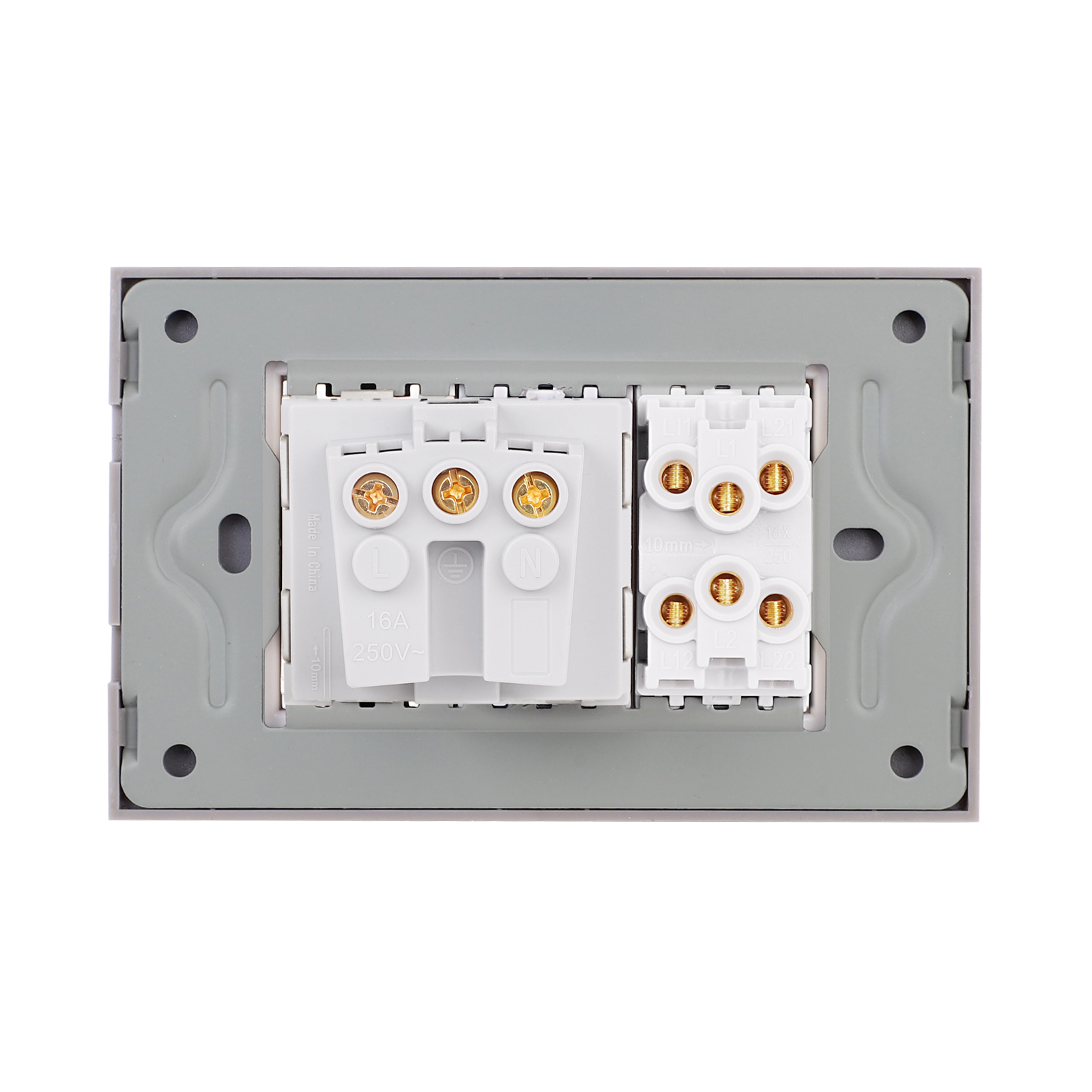 Intrerupator Dublu Priza Sticla LUXION - imagine 16