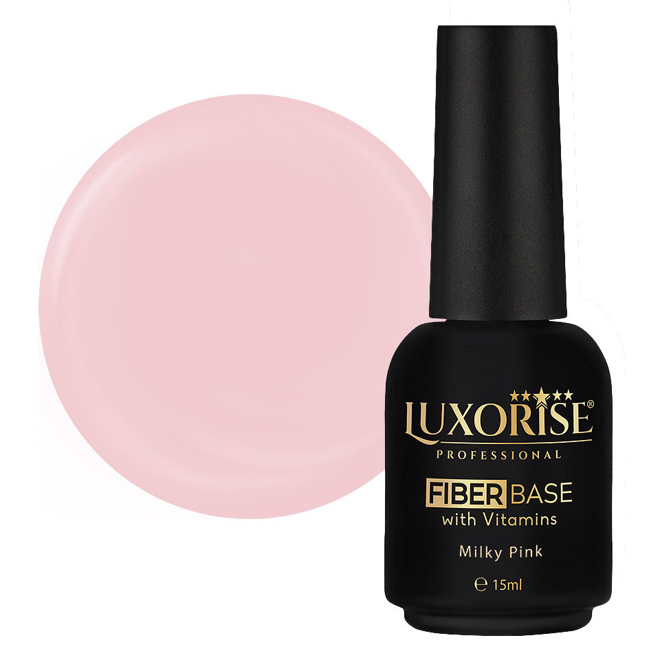 Fiber Base LUXORISE Milky Pink 15ml - Intarire - imagine 1