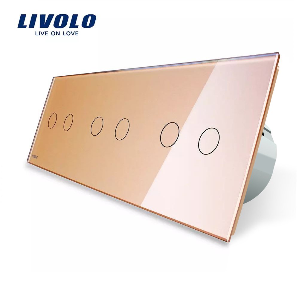 Intrerupator Touch Livolo Triplu, Sticla Crystal - imagine 14