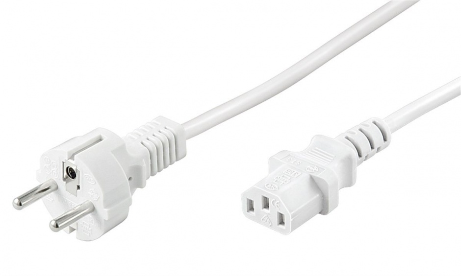 Cablu Alimentare PC IEC C13 2m Alb Goobay