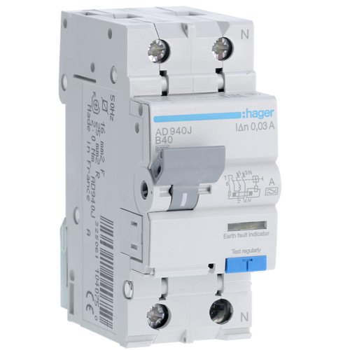 Disjunctor diferențial Hager AD940J, 40A, 30mA