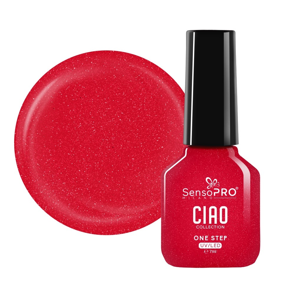 Oja Semipermanenta One Step SensoPRO Red Sparkle