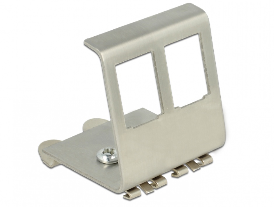 Suport Keystone 2 Porturi Metalic Delock DIN Rail