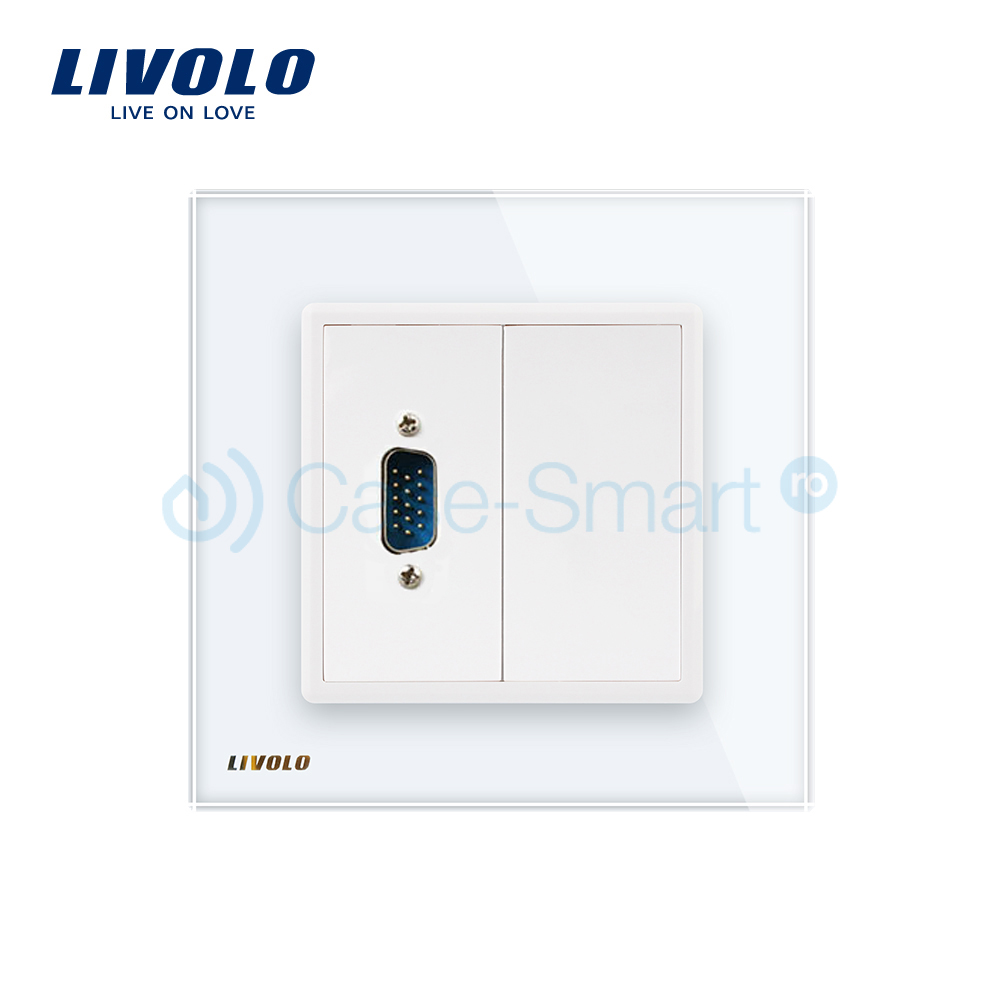 Priza VGA Livolo cu Rama Sticlă 15 pini - imagine 2