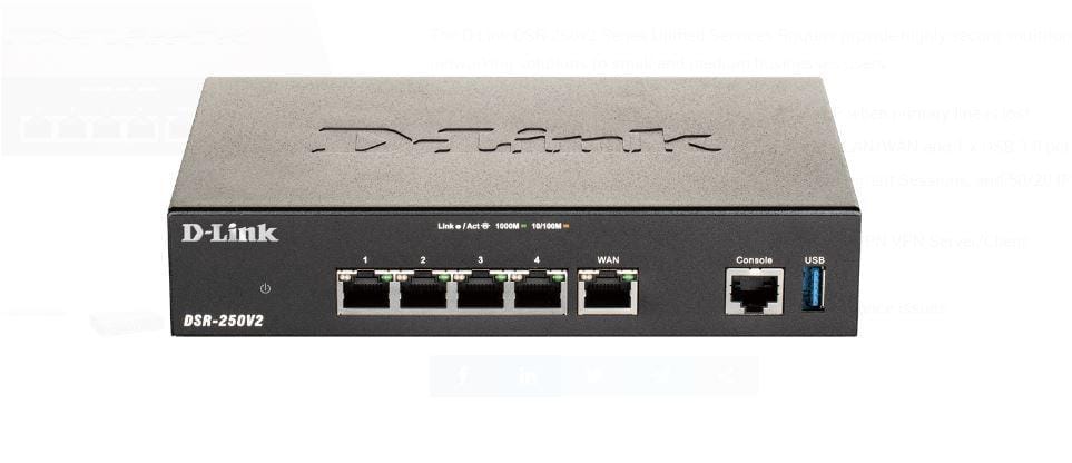 Router VPN D-Link DSR-250v2 Gigabit 5 Porturi pentru Afaceri - imagine 4