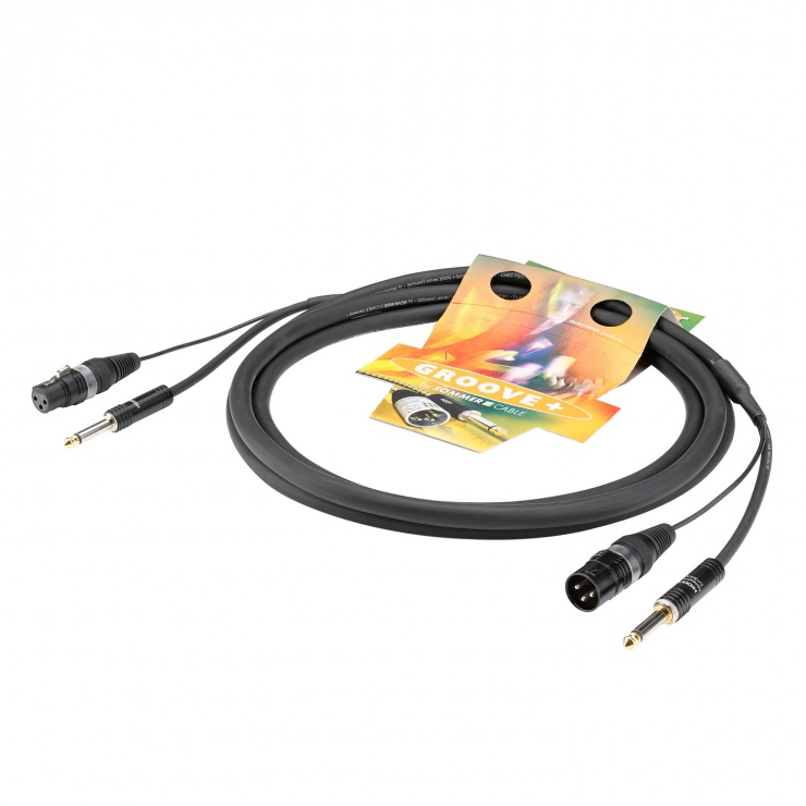 Cablu Audio Hicon XLR-Jack 3m, Negru