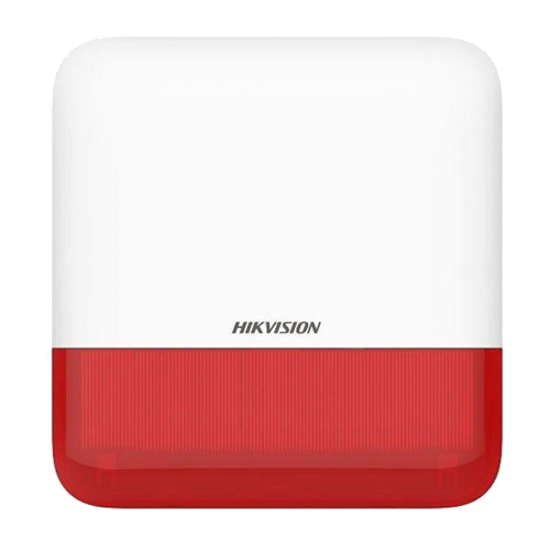 Sirena Wireless Exterior Hikvision AX PRO - Flash LED Rosu, 110dB
