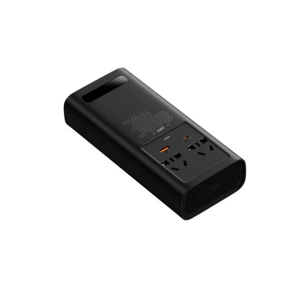 Invertor Auto Baseus 300W 220V, Negru - imagine 3