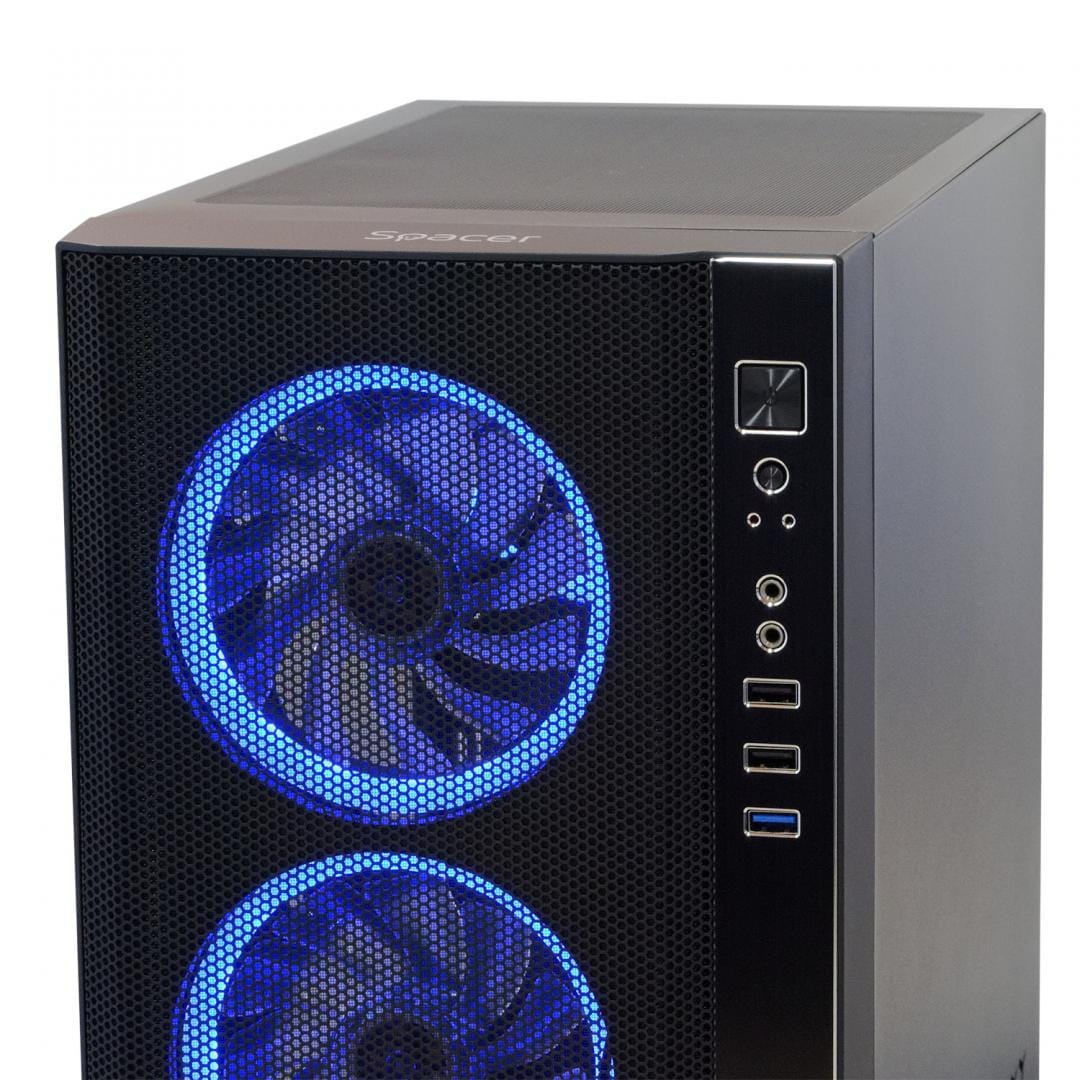 Carcasa Gaming Spacer Rainbow ATX RGB - 4 Ventilatoare Incluse - imagine 7