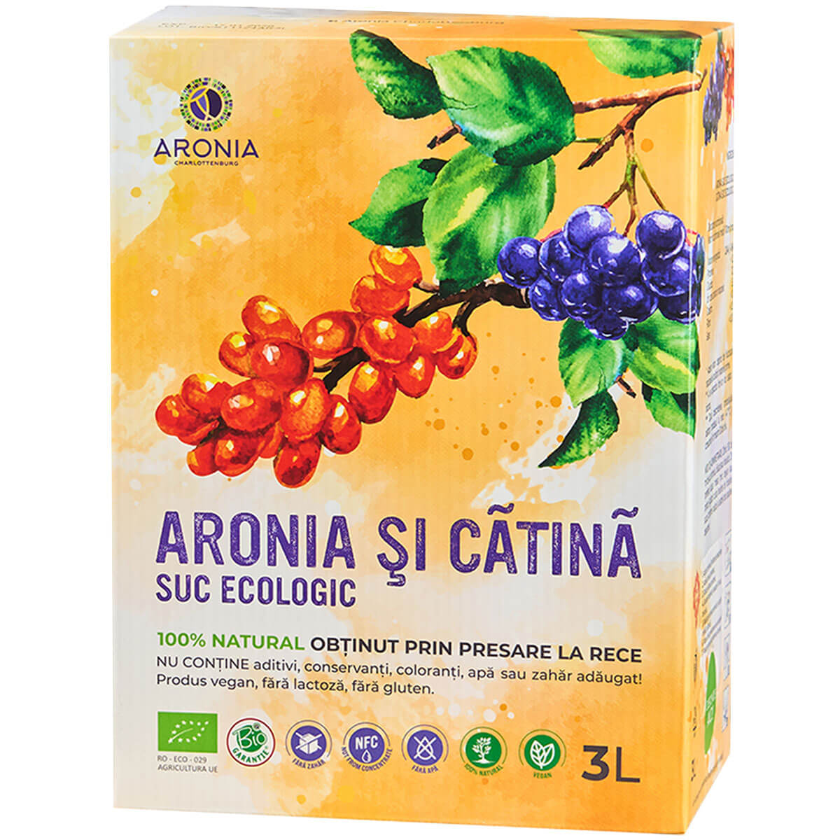 Suc Aronia și Cătină 3L ECO | Aronia Charlottenburg