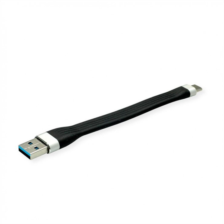 Cablu USB 3.2 A-C Silicon 11cm Roline