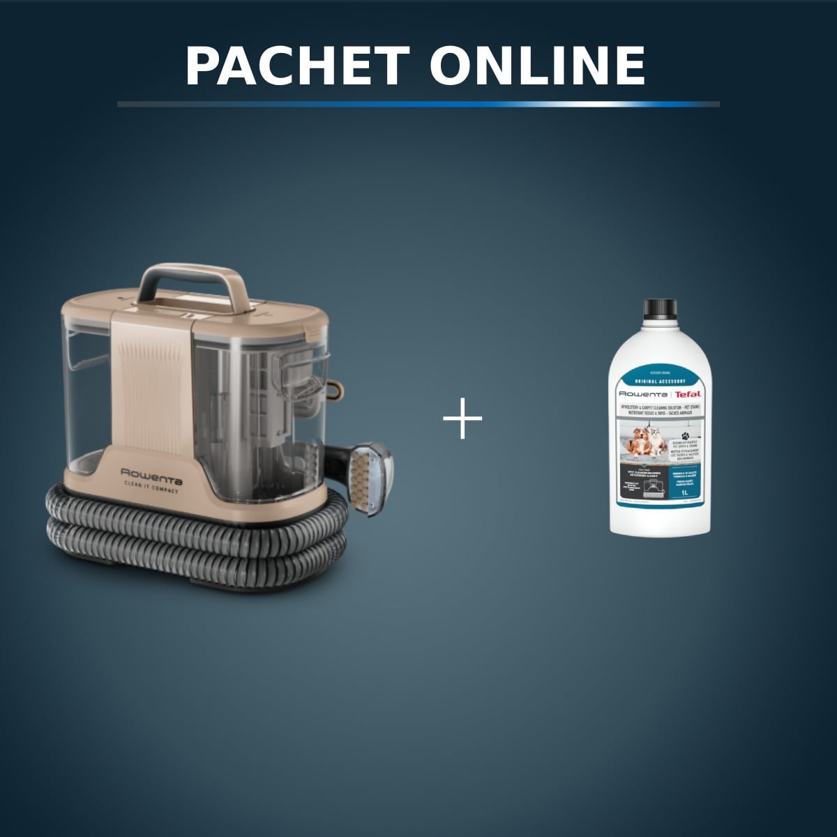 Pachet Rowenta Aspirator Tapiterie + Detergent - imagine 2