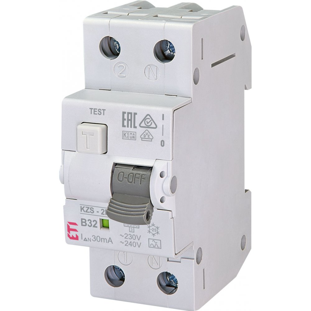 RCBO Eti KZS-2M 1P+N 32A/30mA curba B tip A