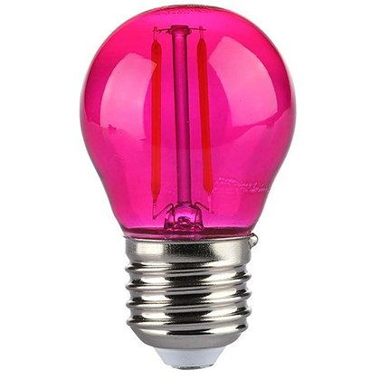 Bec LED G45 E27 2W Roz Filament V-TAC